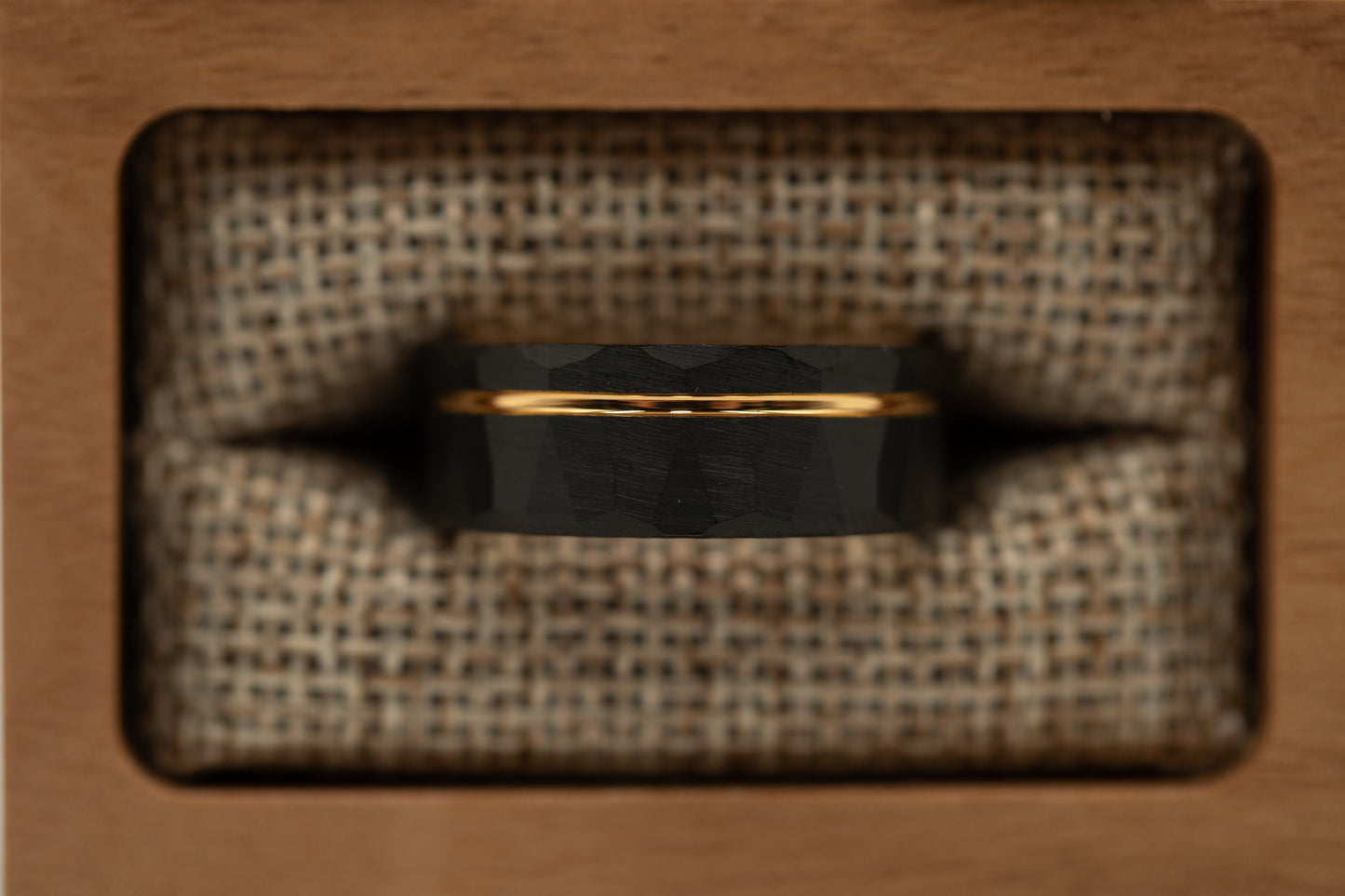 HAMMERED BLACK WEDDING Band, Mens Wedding Band Black, Hammered Ring, Rose Gold Engagement Ring, Unique Ring, Men's Wedding Band
