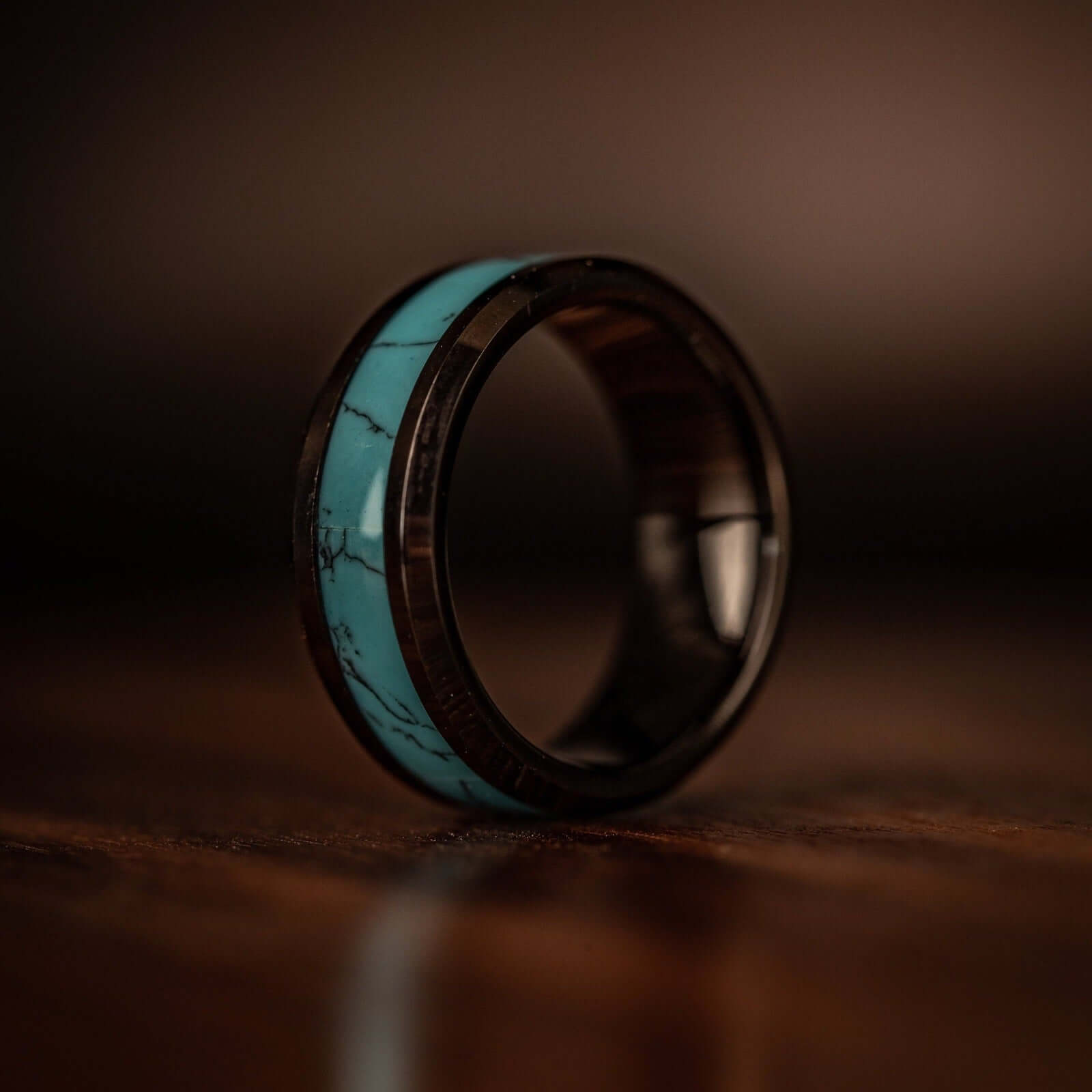 Couples wedding set featuring eye-catching turquoise and sophisticated black hues.